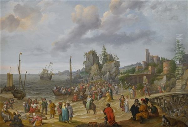 Jesus Preaching On The Shores Of The Sea Of Galilee - view 1