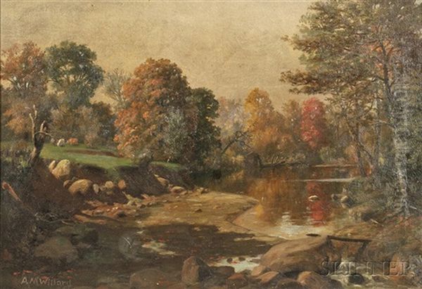 Autumn Pasture By A Stream - view 1