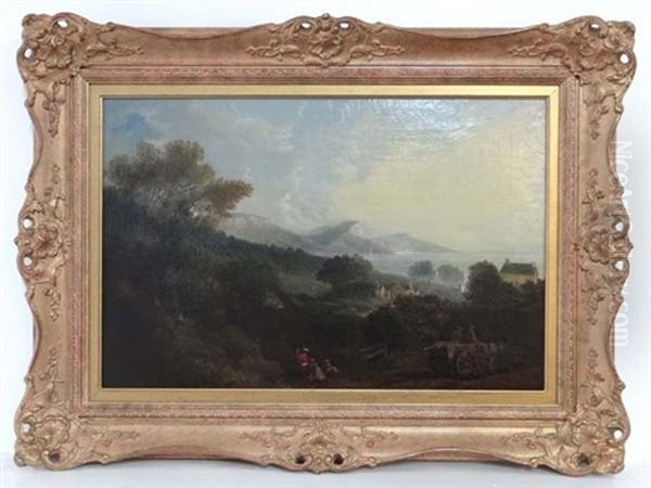 Devon Cliffs,shipping Horse Drawn Cart And Figures Etc - view 1