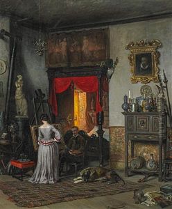 Das Malerehepaar Im Atelier (clara Und August Von Wille?)