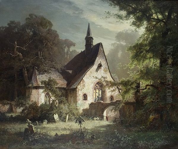Moonlit Night At The Chapel - view 1