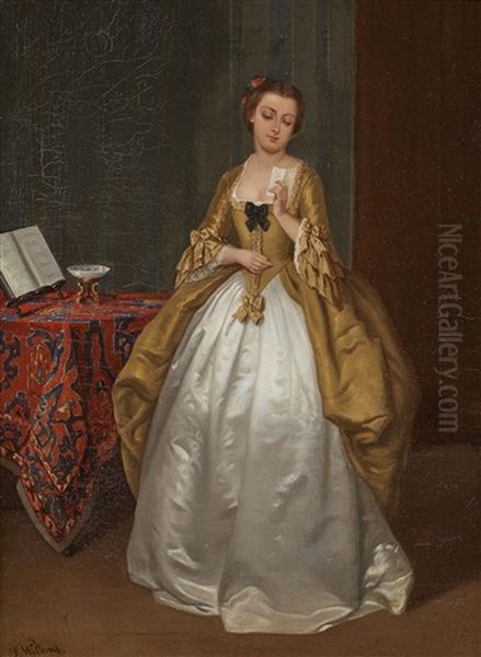 Elegant Lady Reading A Letter - view 1