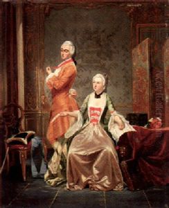 Ein Junger Kavalier Uberrascht Eine Dame Beim Schreiben Eines Briefes Ein Junger Kavalier Uberrascht Eine Dame Beim Schreiben Eines Briefes
