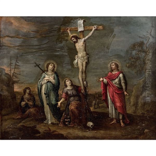 Crucifixion Entre La Vierge, Saint Jean, Sainte Marie-madeleine - view 1