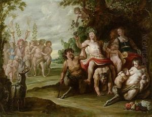 Bacchus Und Gefolge by Abraham Willemsens