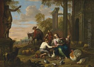 Southern Landscape With Shepherds by Abraham Willemsens