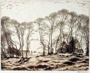 Landschaft Mit Baumen by Georg Broel