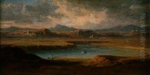 Der See Von Nemi In Der Romischen Campagna by Ernst Willers