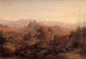 Romische Capagnalandschaft Mit Der Flucht Nach Agypten by Ernst Willers