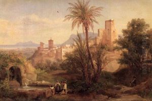 Romische Campagnalandschaft Bei Civitella by Ernst Willers