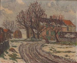 Paisagem Com Casario E Arvoredo by Adolphe Willette