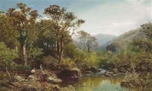 On The Teign, Holly Street Mill, Devon by William Williams Of Plymouth