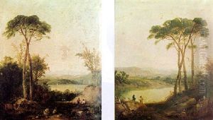 An Italianate View Of A Lake