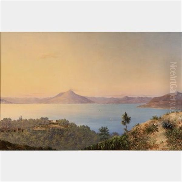 View Of Naples And Vesuvius From Capri - view 1