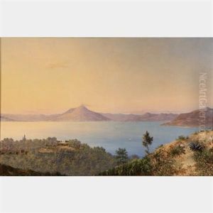 View Of Naples And Vesuvius From Capri by Abigail Osgood Williams