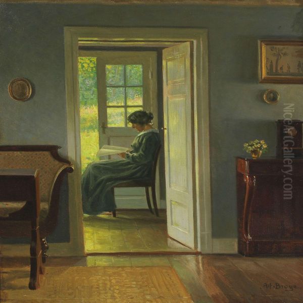 Interior With Reading Woman - view 1