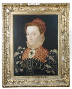 Portrait Of Lady Elizabeth Fitzgerald, Countess Of Lincoln, Known As "the Fair Geraldine" (1527-1589) After The Master Of The Countess Of Warwick Fl 1560s by Edwin Williams