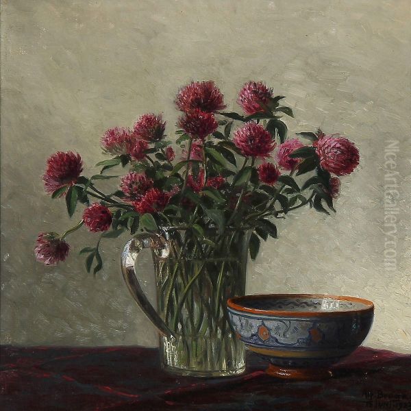 Still Life With Red Clover In A Vase - view 1