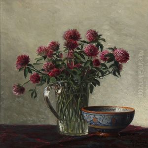 Still Life With Red Clover In A Vase