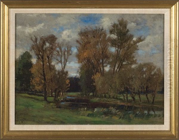 Landscape With Trees Beside A Brook - view 1