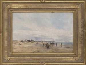 Fisherfolk At Low-tide by Harry J. Williams