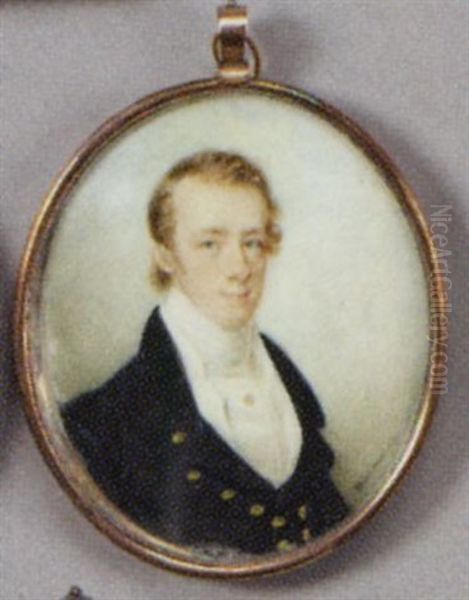 A Gentleman In A White Stock And Black Coat - view 1