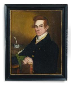 Portrait Of A Learned Gentleman With Pen And Inkwell And Book Portrait Of A Learned Gentleman With Pen And Inkwell And Book