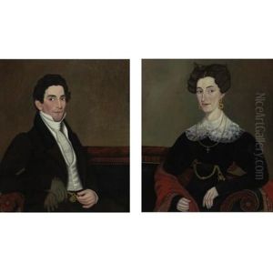 Portrait Of A Gentleman With Doeskin Gloves, Gold Watch And Watch Winder (+ Portrait Of A Lady With Jewels And Paisley Shawl; Pair) Portrait Of A Gentleman With Doeskin Gloves, Gold Watch And Watch Winder (+ Portrait Of A Lady With Jewels And Paisley Shawl; Pair)