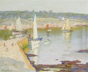 Quayside Concarneau by Terrick John Williams
