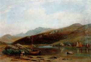 Figures On The Shore Of Loch Ranza, The Isle Of Arran