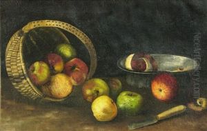 Apples And Peels With A Basket by Virgil Williams