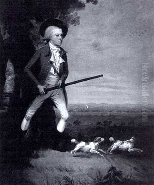 A Young Hunter And His Setters - view 1