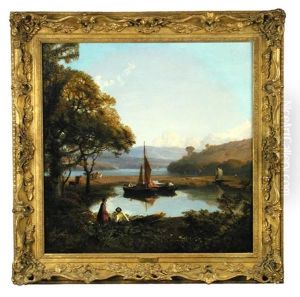 On The River Plym, Devon by William (of Plymouth) Williams
