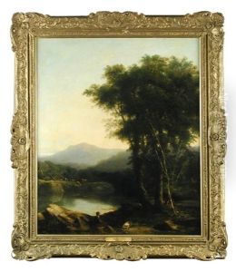 Landscape With Figures In The Foreground by William (of Plymouth) Williams