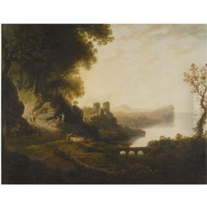 A View Of Oystermouth, Wales by William (of Plymouth) Williams