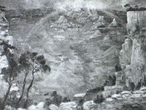 After Glow With Rainbow--the Grand Canyon by Herbert Francis Williams-Lyouns
