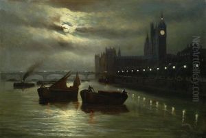 The Palace Of Westminster By Moonlight