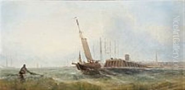 A Ship Sets Sails At The Pier - view 1