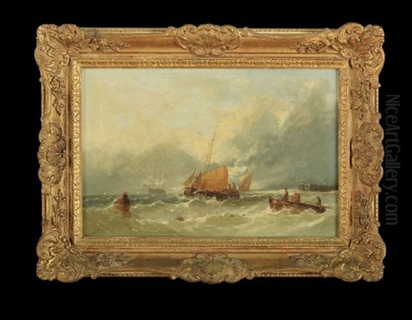 Fishermen On A Stormy Sea - view 1