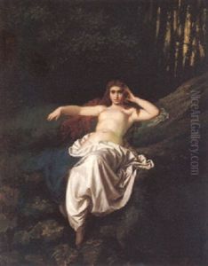 Weiblicher Akt Im Wald