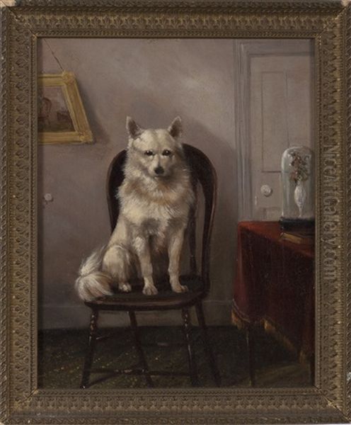 White Dog Seated In An Interior And Untitled (2 Works) - view 1