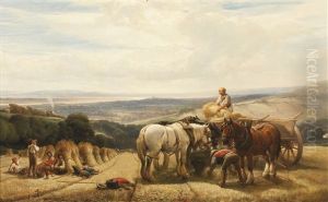 Harvest In The Severn Valley by Henry Brittan Willis, R.W.S.