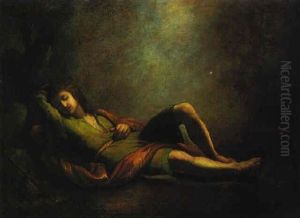 Ein Ruhender Hirt Am Waldesrand (jacob?) by Michael Willmann