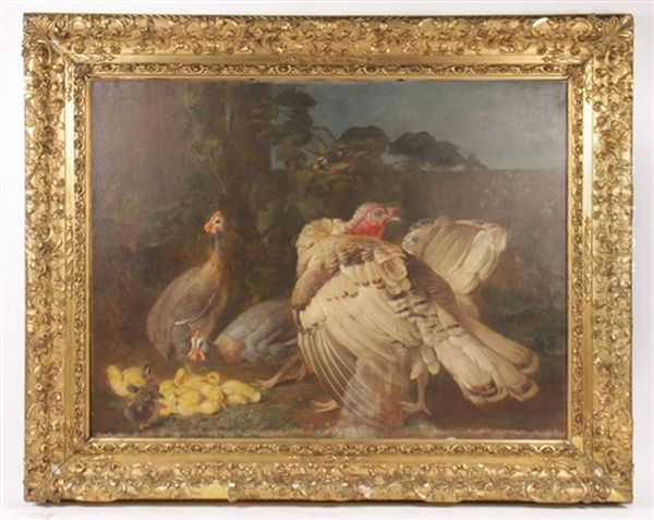 Fowl With Chicks - view 1