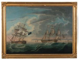 Ships In The English Channel Off Dover by Robert Willoughby