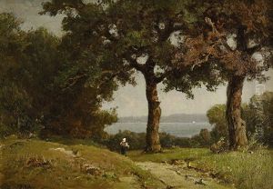 Bauerin Auf Einem Waldweg Am Starnberger See by Josef Willroider