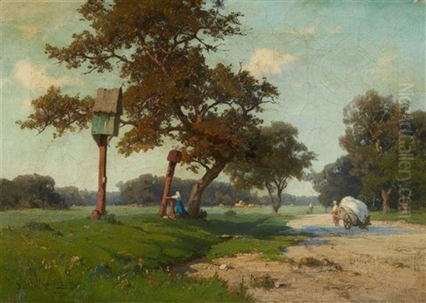 Landscape With Peasants And A Shrine - view 1