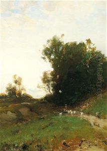 Landscape With Shepherdess Landscape With Shepherdess
