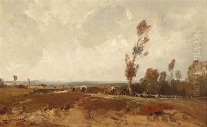 Working In The Fields In Autumn by Ludwig Willroider