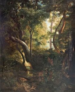 Romantic Forest Clearing by Ludwig Willroider